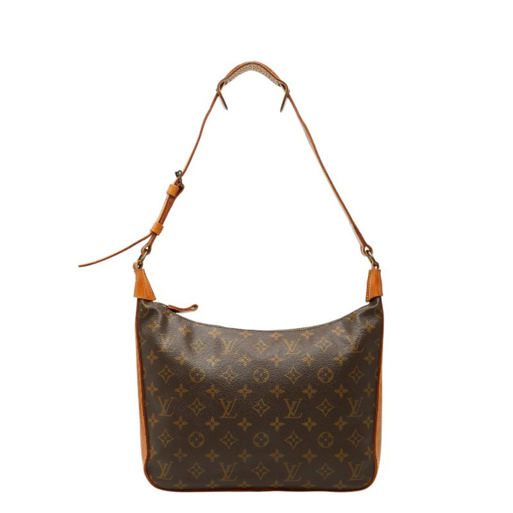 Louis Vuitton Monogram Boulogne Shoulder Bag Brown Leather